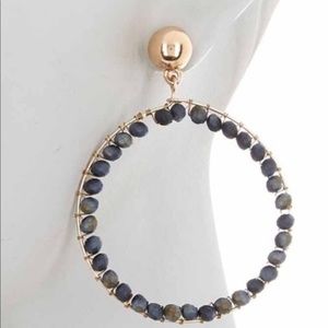 AREA STARS Bead Hoop Earrings NWT